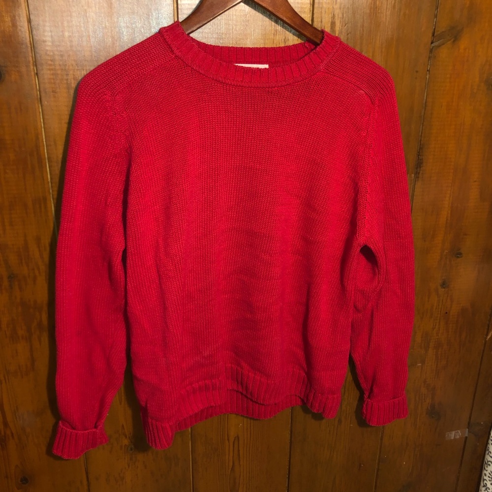 Vintage Chunky Red Sweater